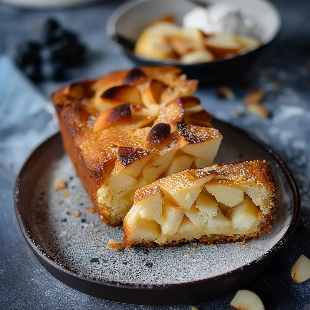 Leichter Skyr-Kuchen mit Äpfeln