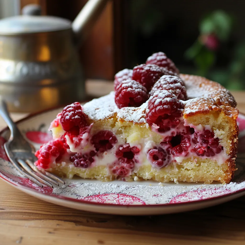 Rezept für Joghurtkuchen mit Himbeeren