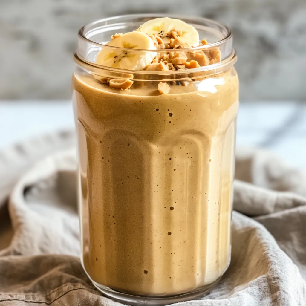 Smoothie Banane Erdnussbutter