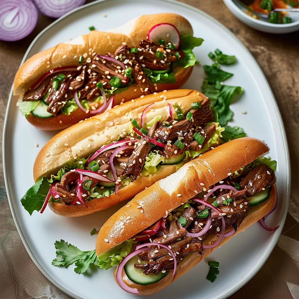 Koreanische Rindfleisch-Sandwiches