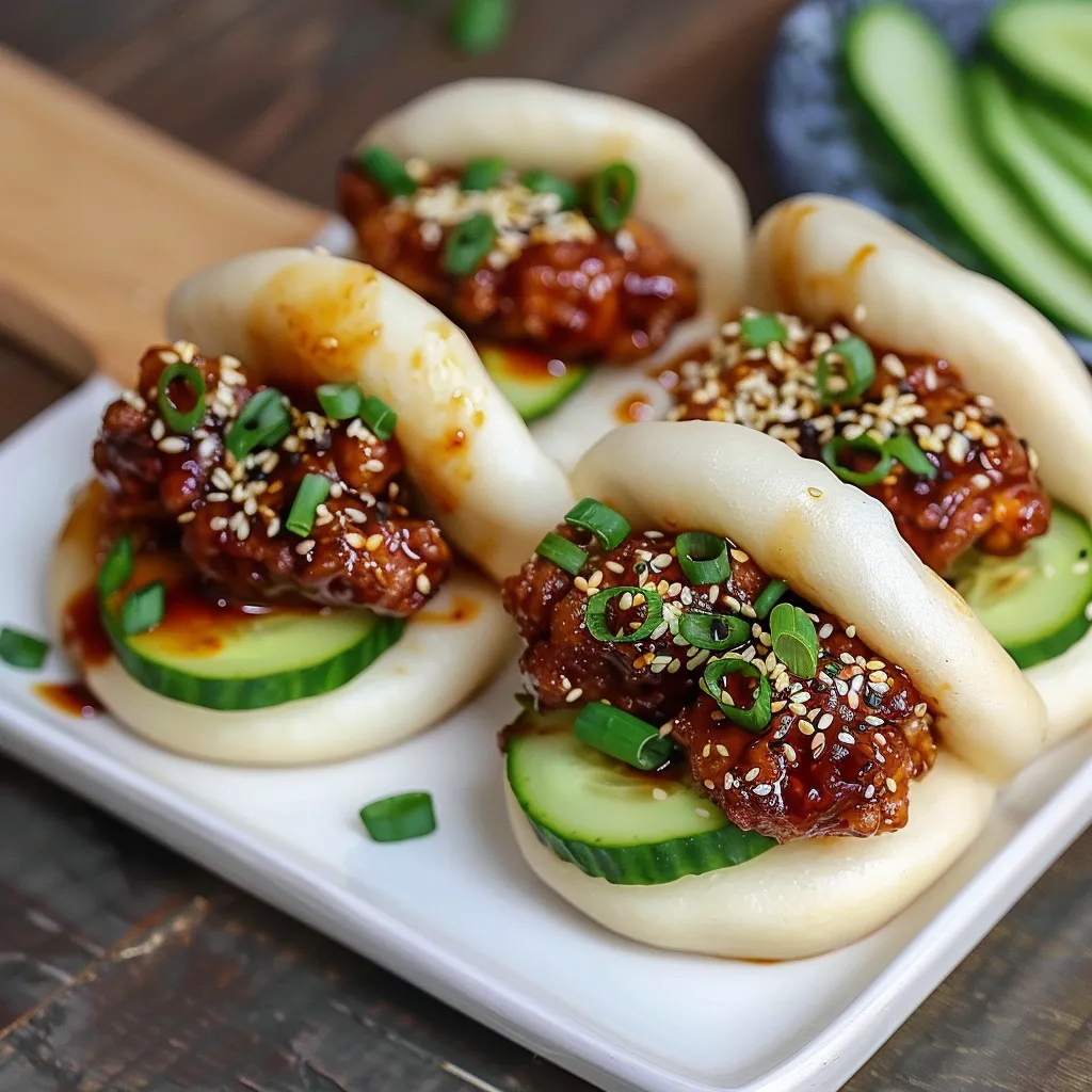 Bao mit knusprigem Huhn