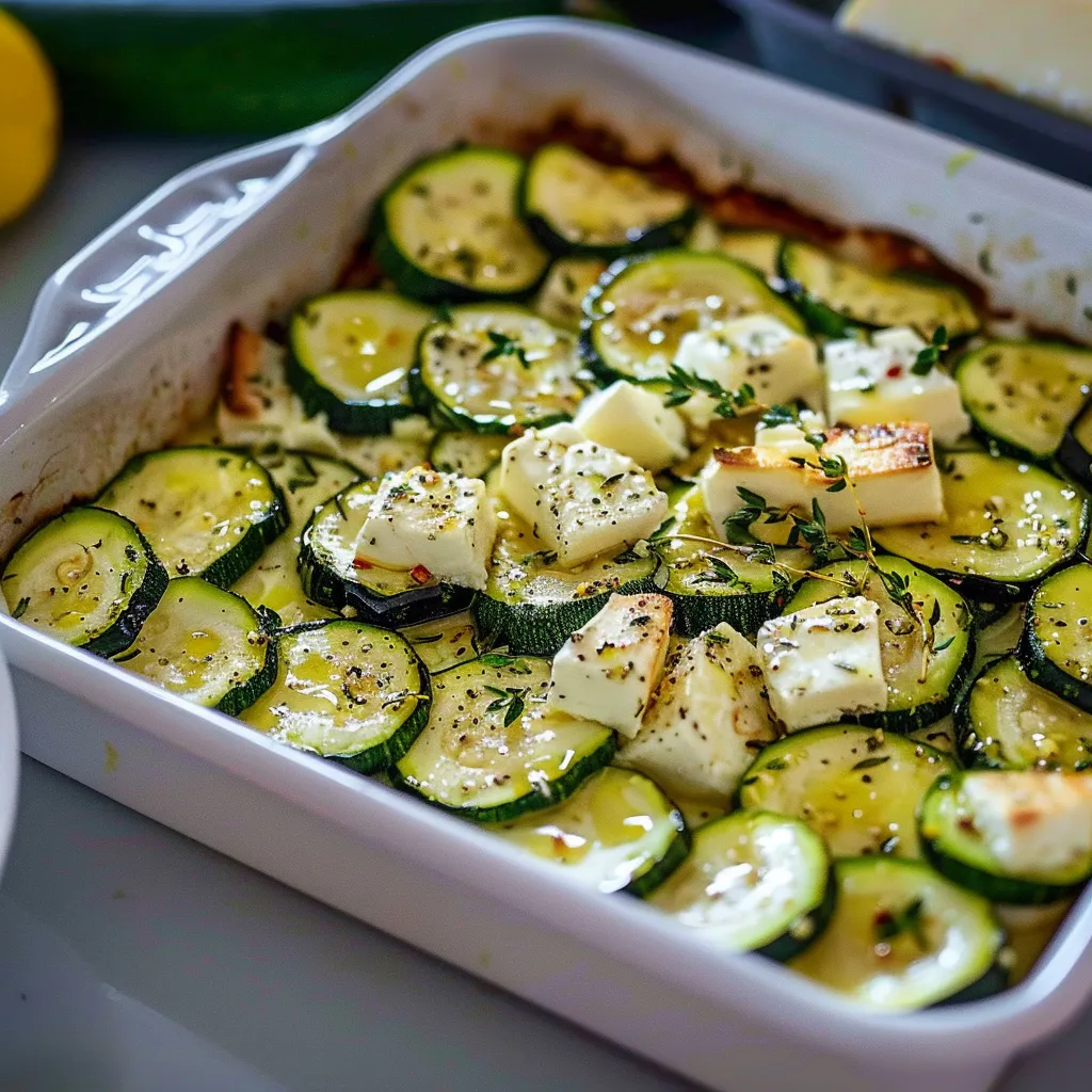 Zucchini mit Feta aus dem Ofen