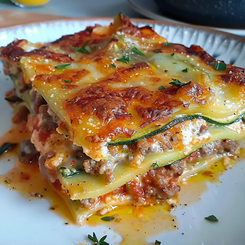 Zucchini-Bratwurst-Lasagne - Einfaches Familienrezept