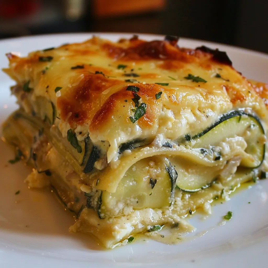 Hausgemachte Zucchini-Lasagne, inspiriert von Italien: