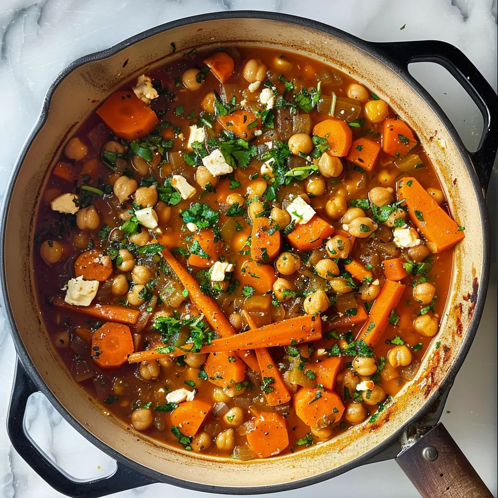 Kichererbsen-Möhren-Eintopf mit mariniertem Feta - Ottolenghi Rezept