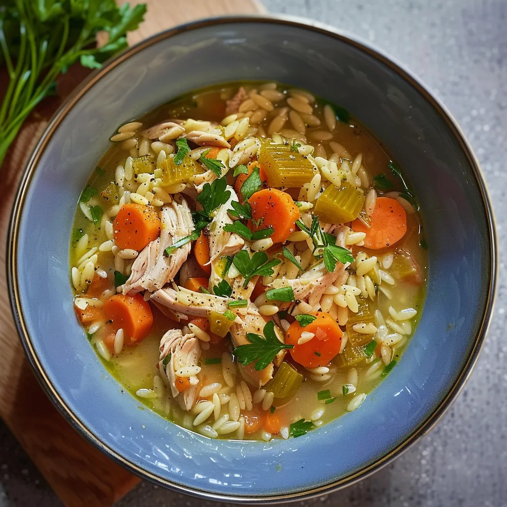 Hühnersuppe mit Orzo