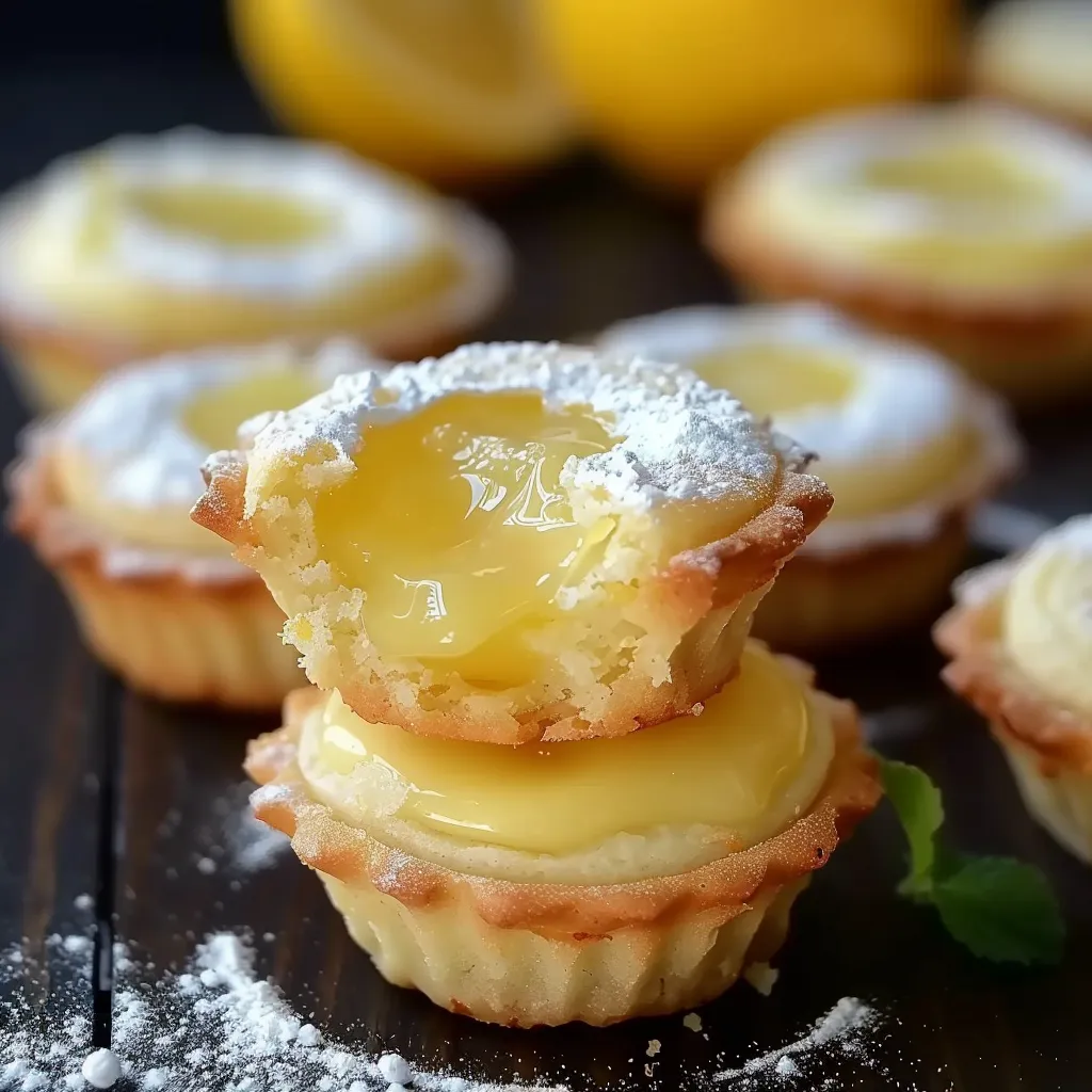 Mini-Zitronentörtchen mit Mürbeteigboden und Zitronencreme