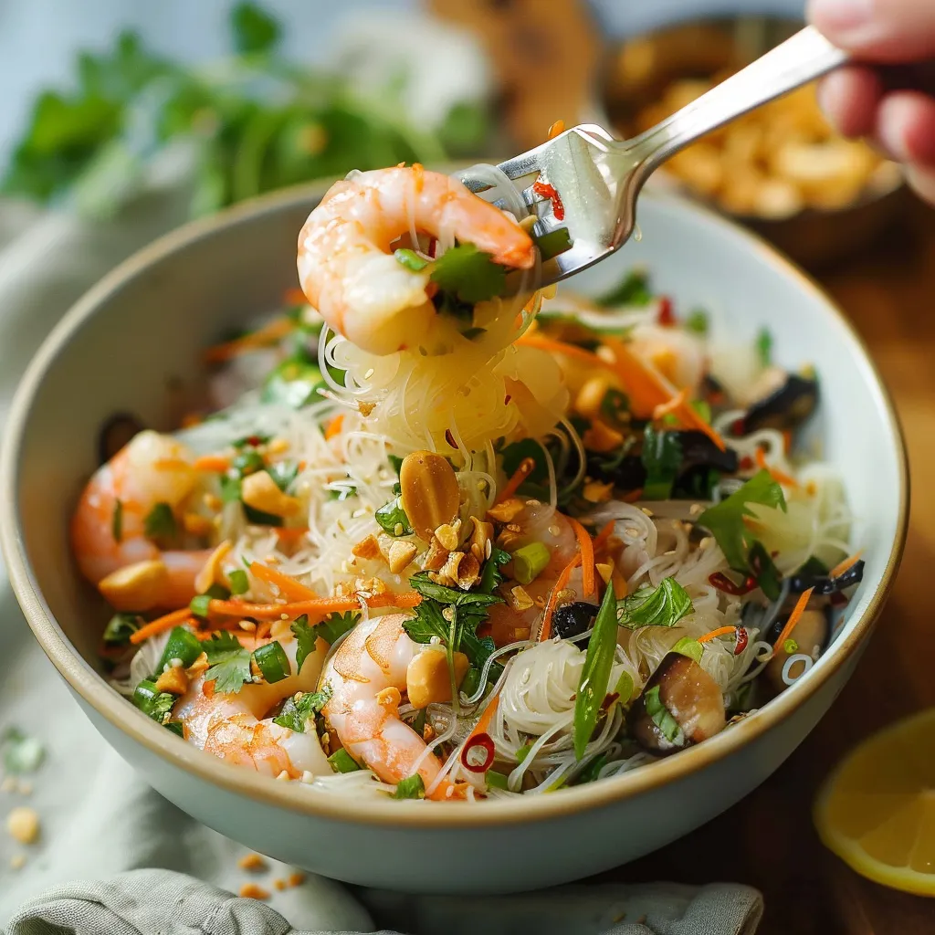 Asiatischer Vermicelli-Salat mit Garnelen