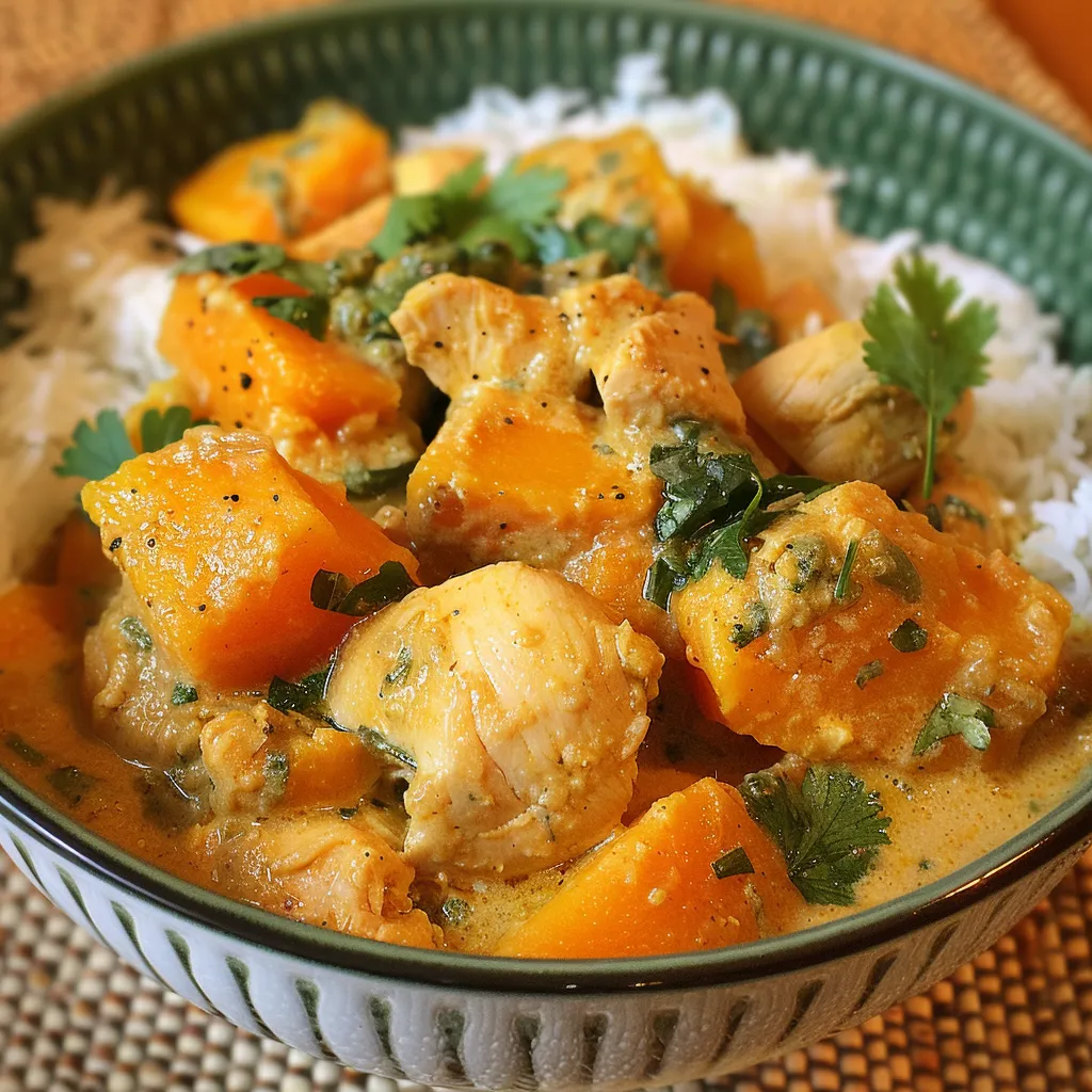 Butternut-Huhn-Curry mit Kokosmilch