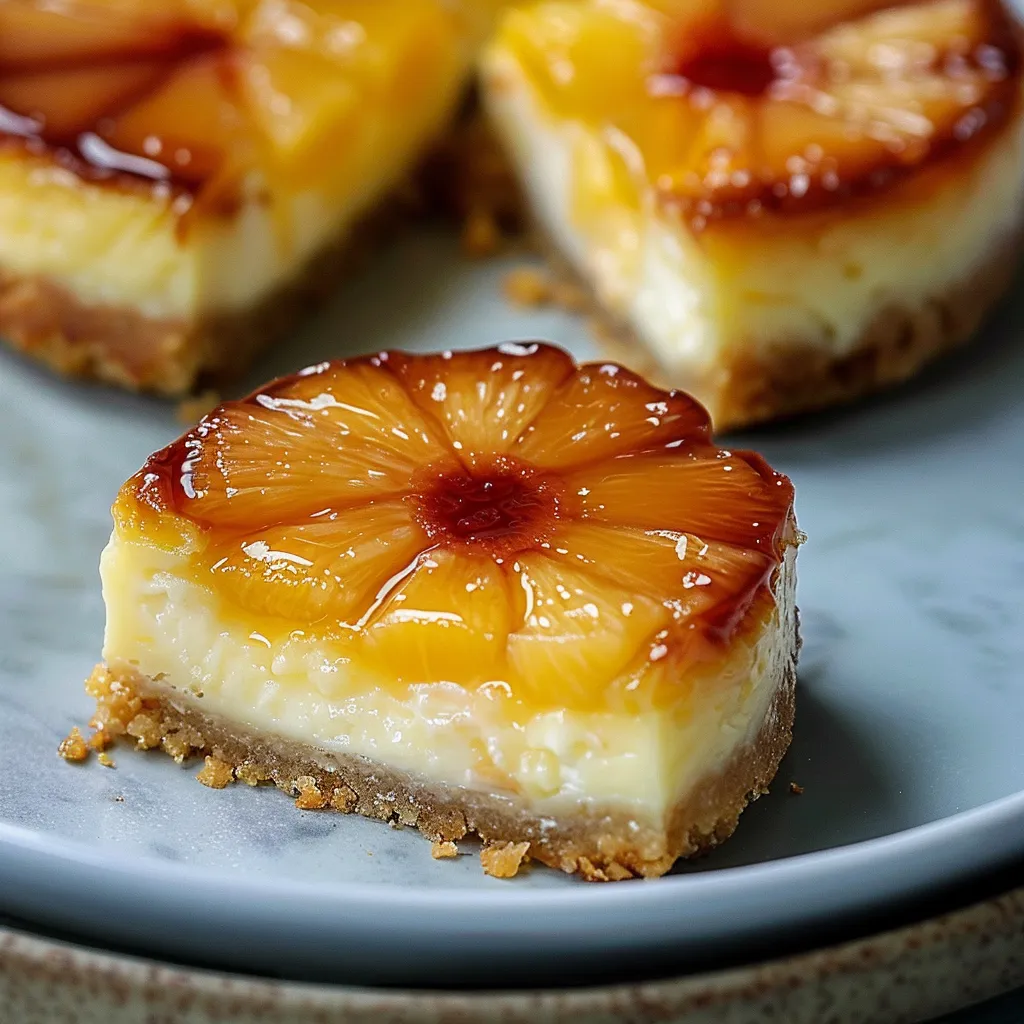 Mini-Käsekuchen mit Ananas und Karamell