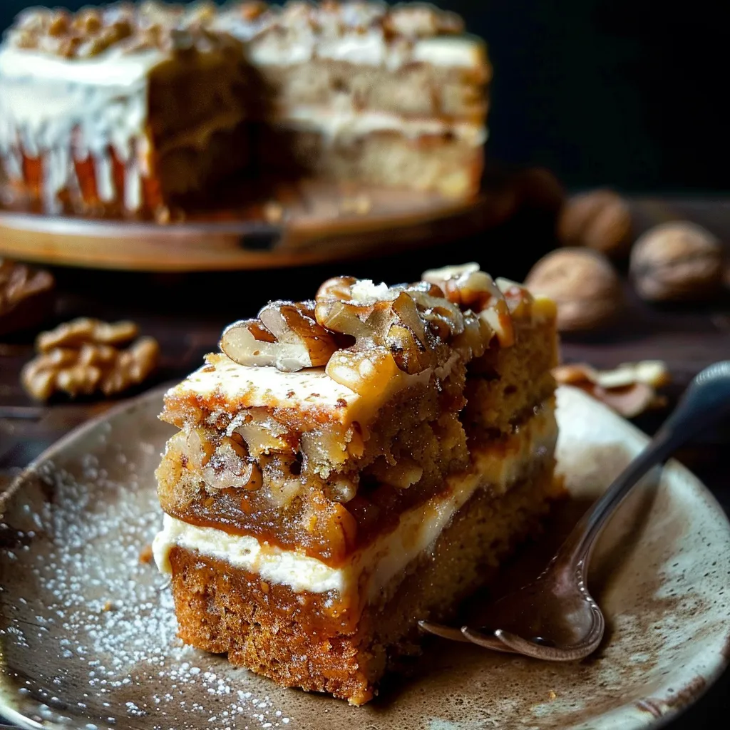 Italienischer Walnuss-Kaffee-Kuchen