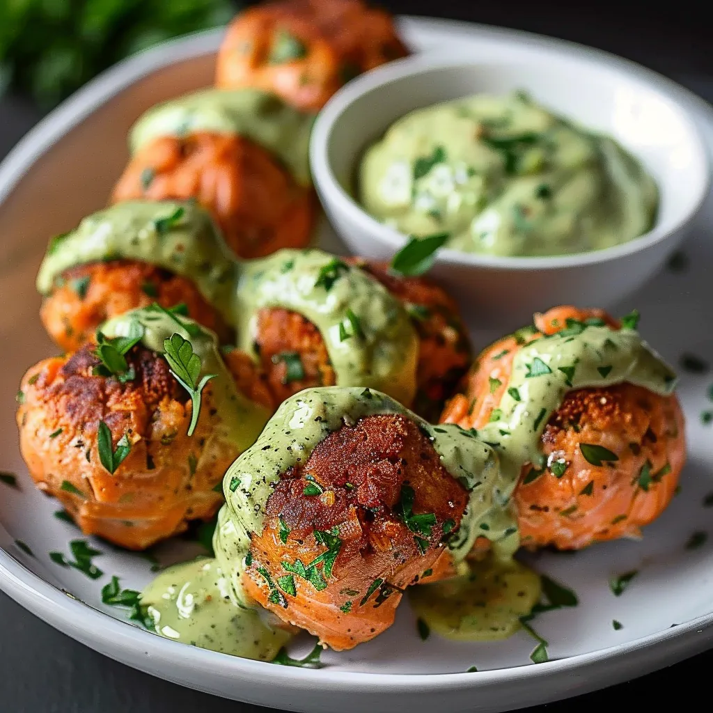 Einfaches Gericht: Lachshäppchen mit Avocadosoße