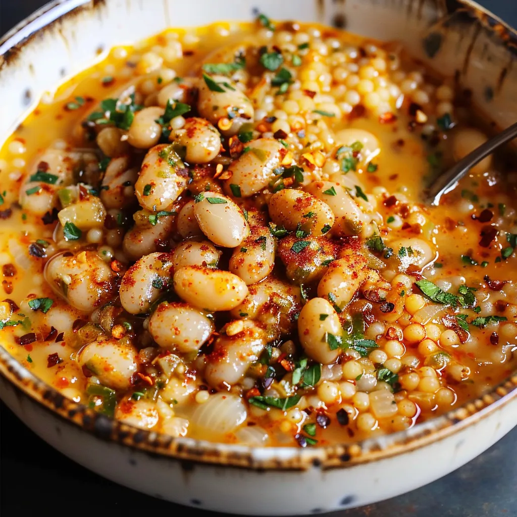 Bohnen Braisés mit Couscous