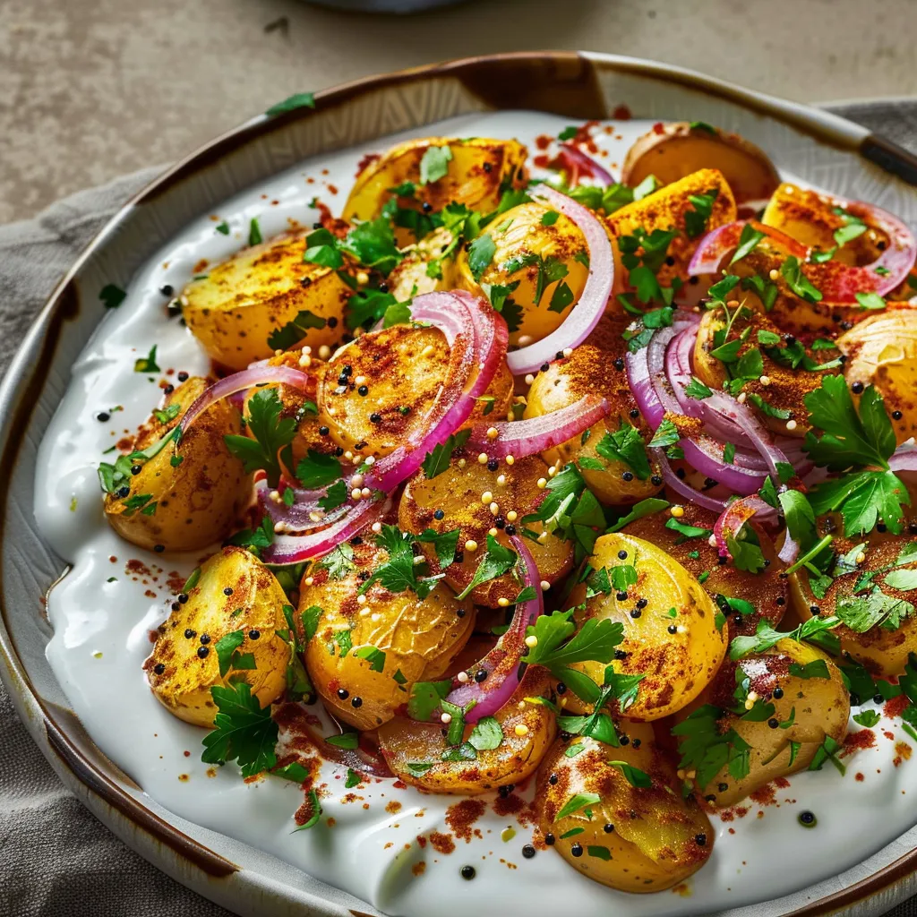 Würzige Kartoffeln mit Joghurt