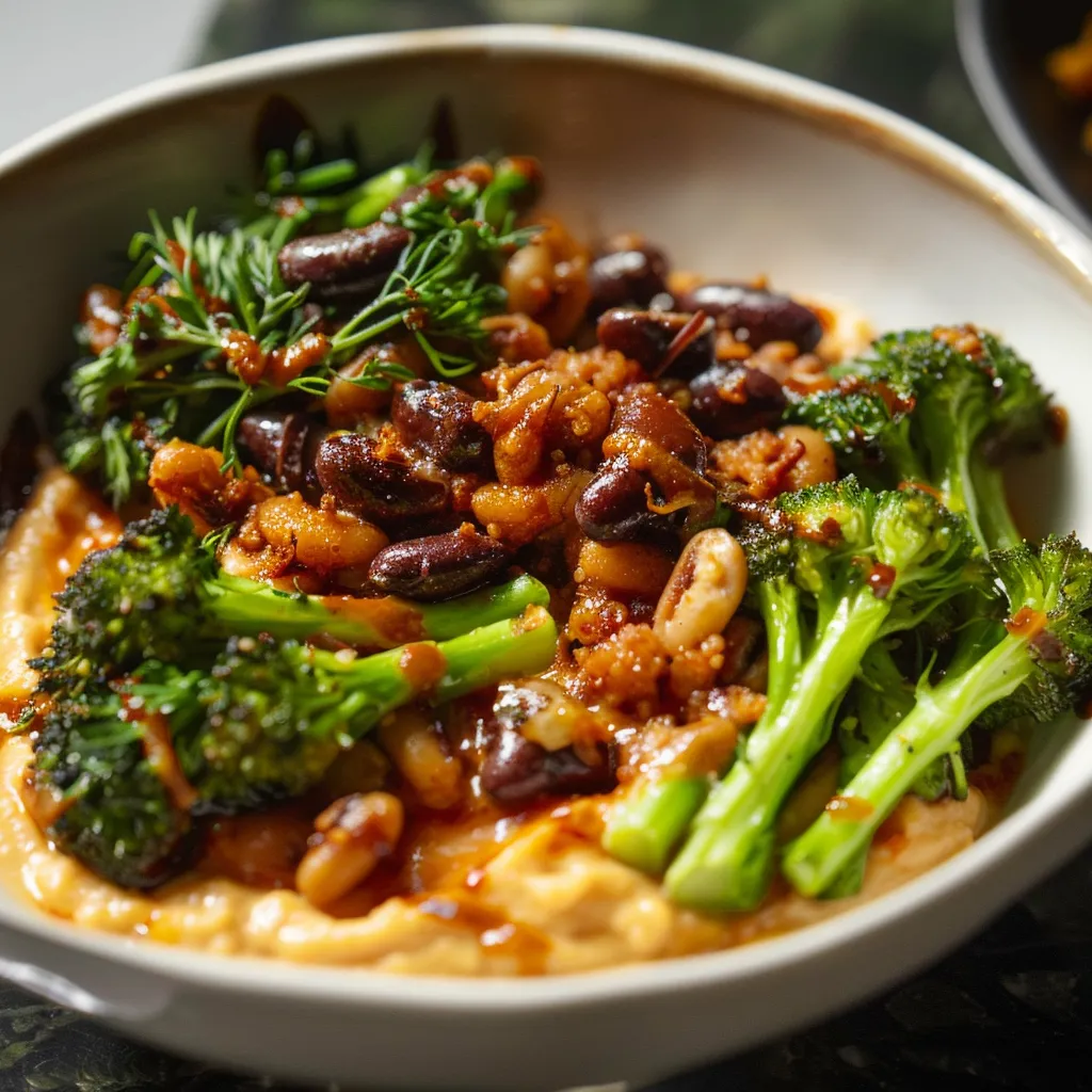 Süßkartoffel-Bowl mit Miso und Tahini - Kreative vegetarische Küche