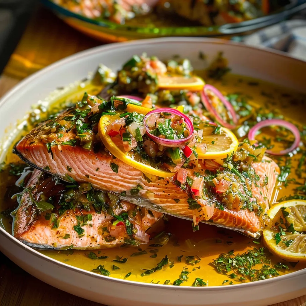 Gebratener Lachs mit Zitrusfrüchten - Einfach und Lecker