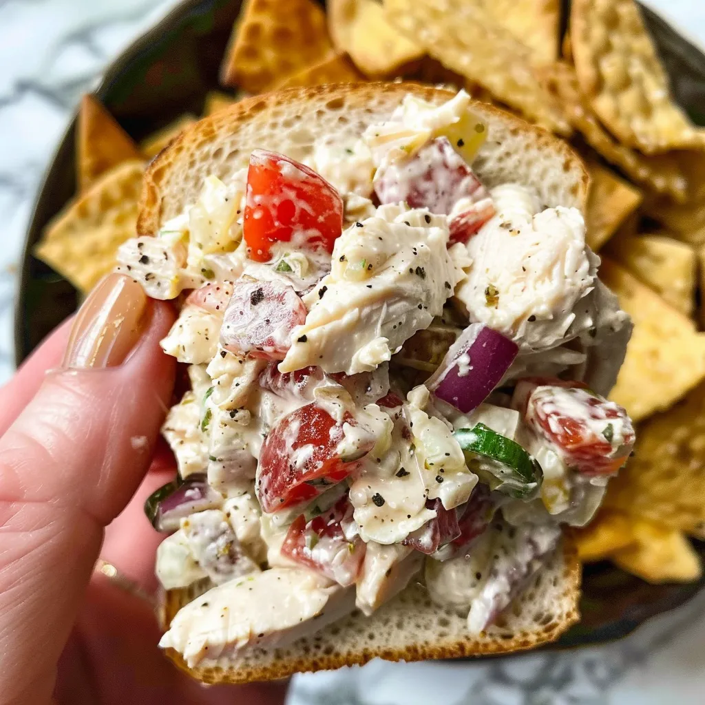 Frischer Pouletsalat im italienischen Stil