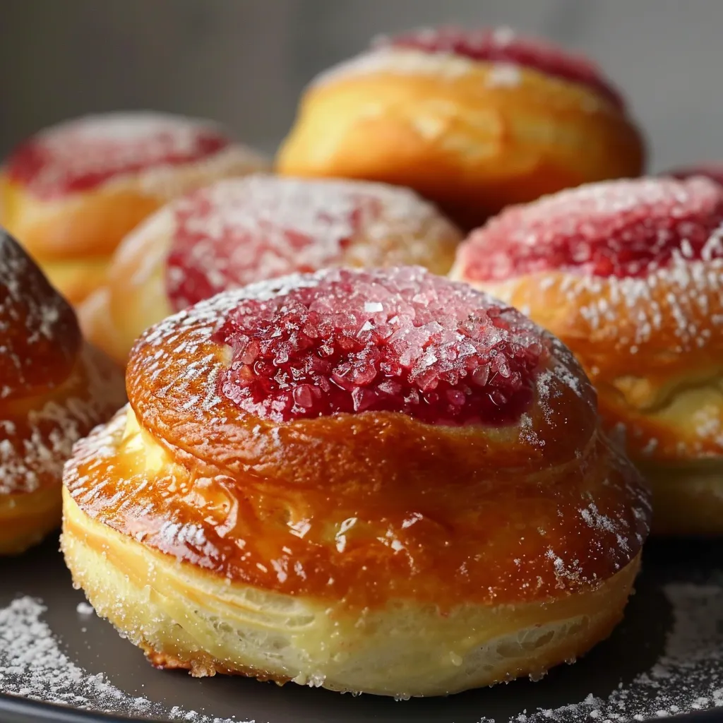 Vanille Kardamom Brötchen mit Himbeerzucker