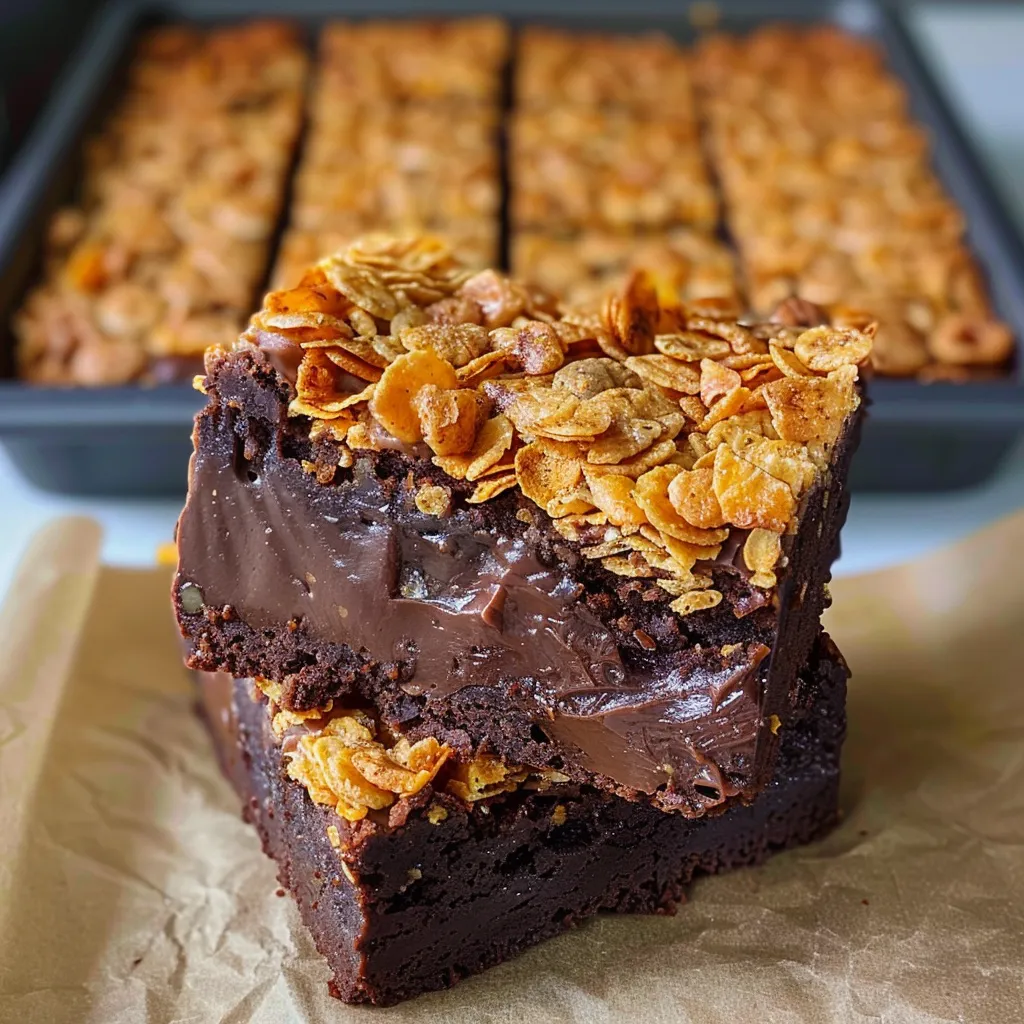 Schoko-Brownies mit Cornflakes