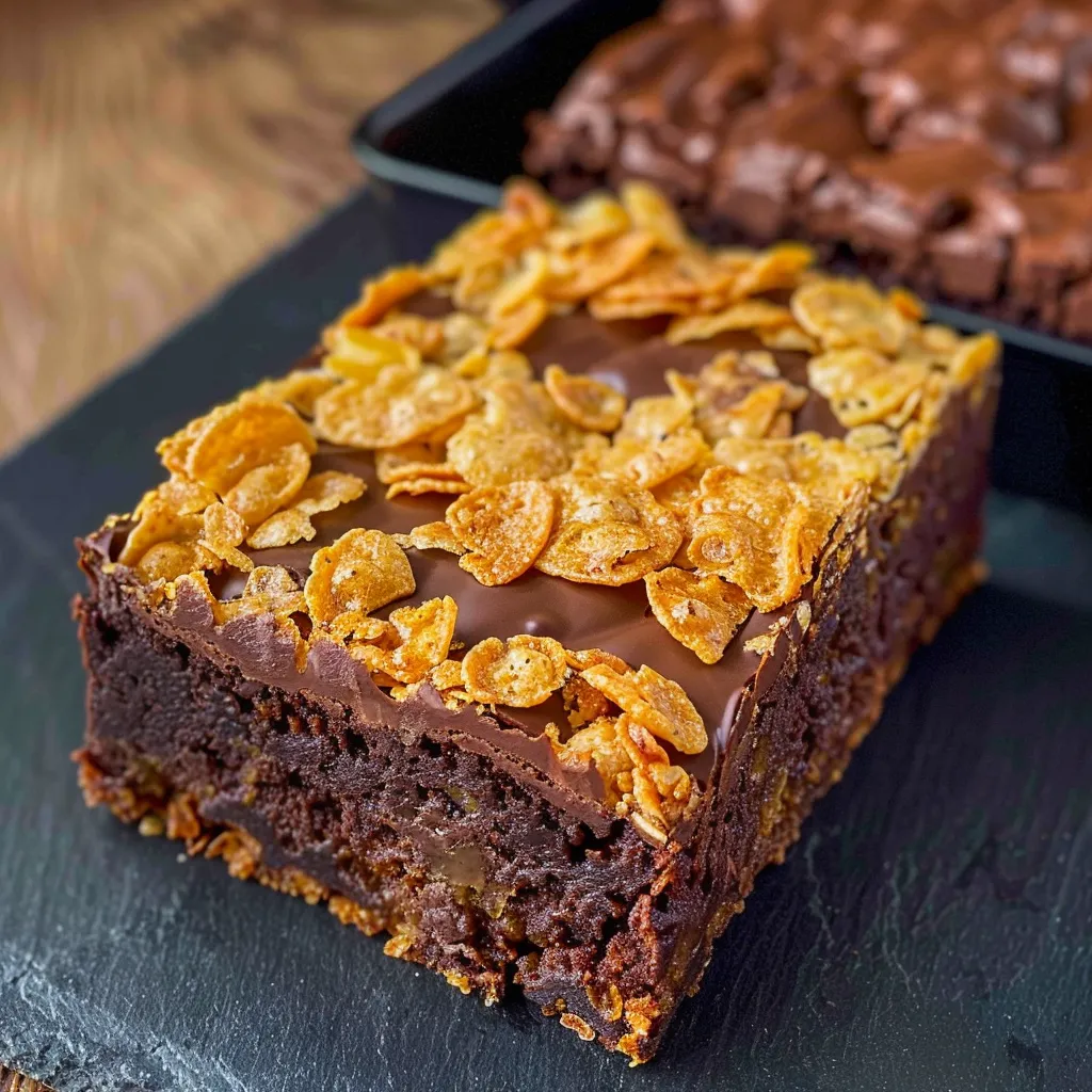Cornflakes-Brownies - Knuspriges Schokoladendessert