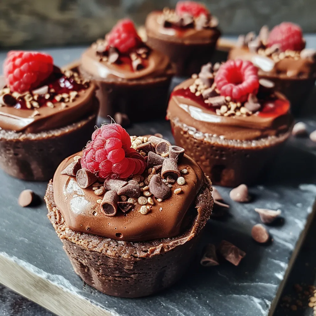 Schokoladen-Himbeer-Mousse-Törtchen - Heirate mich Dessert