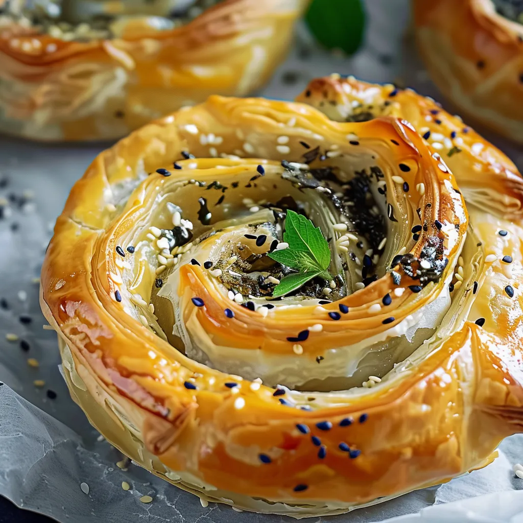 Gefüllte Spinatschnecke
