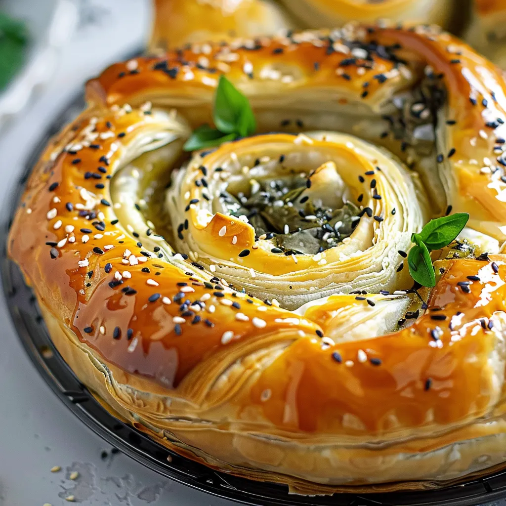 Spanakopita-Spirale: Griechisches Spinat-Käse-Rezept