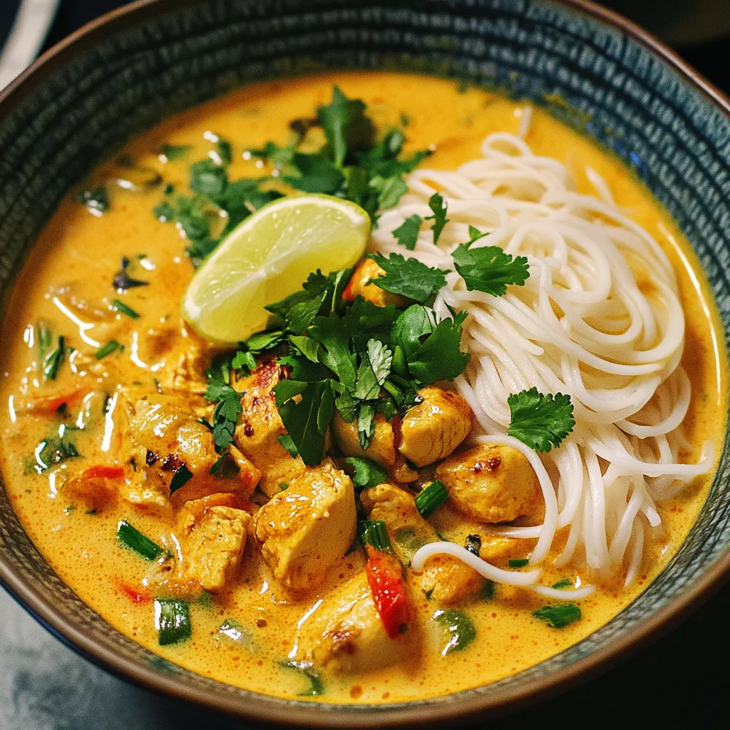 Khao Soi mit Hähnchen: Eine schmackhafte Thai-Suppe