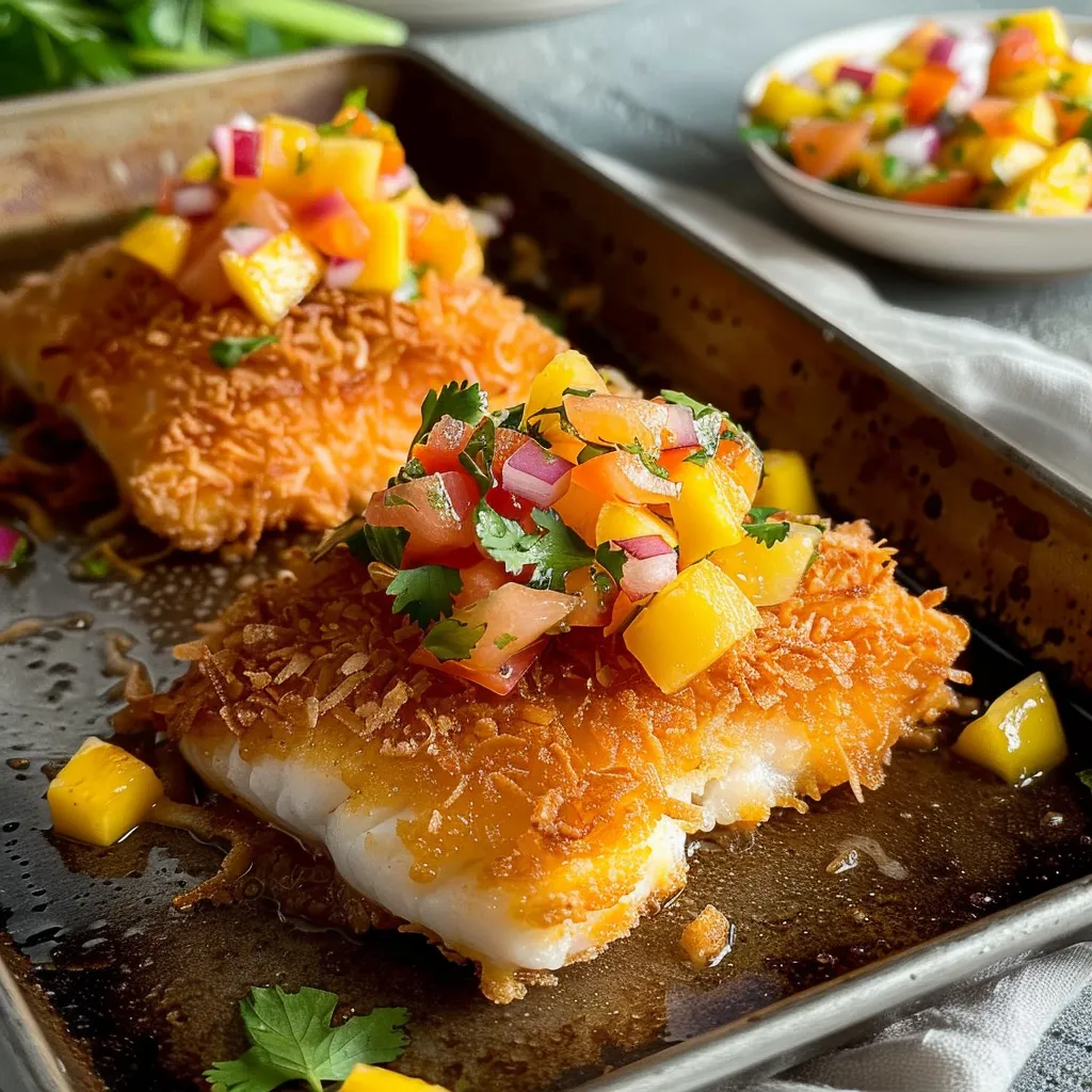 Fisch in Kokosnusskruste - Einfaches Gericht