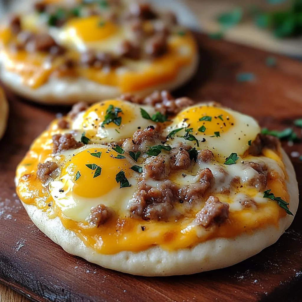 Frühstücksmuffin-Pizzen auf englischen Muffins