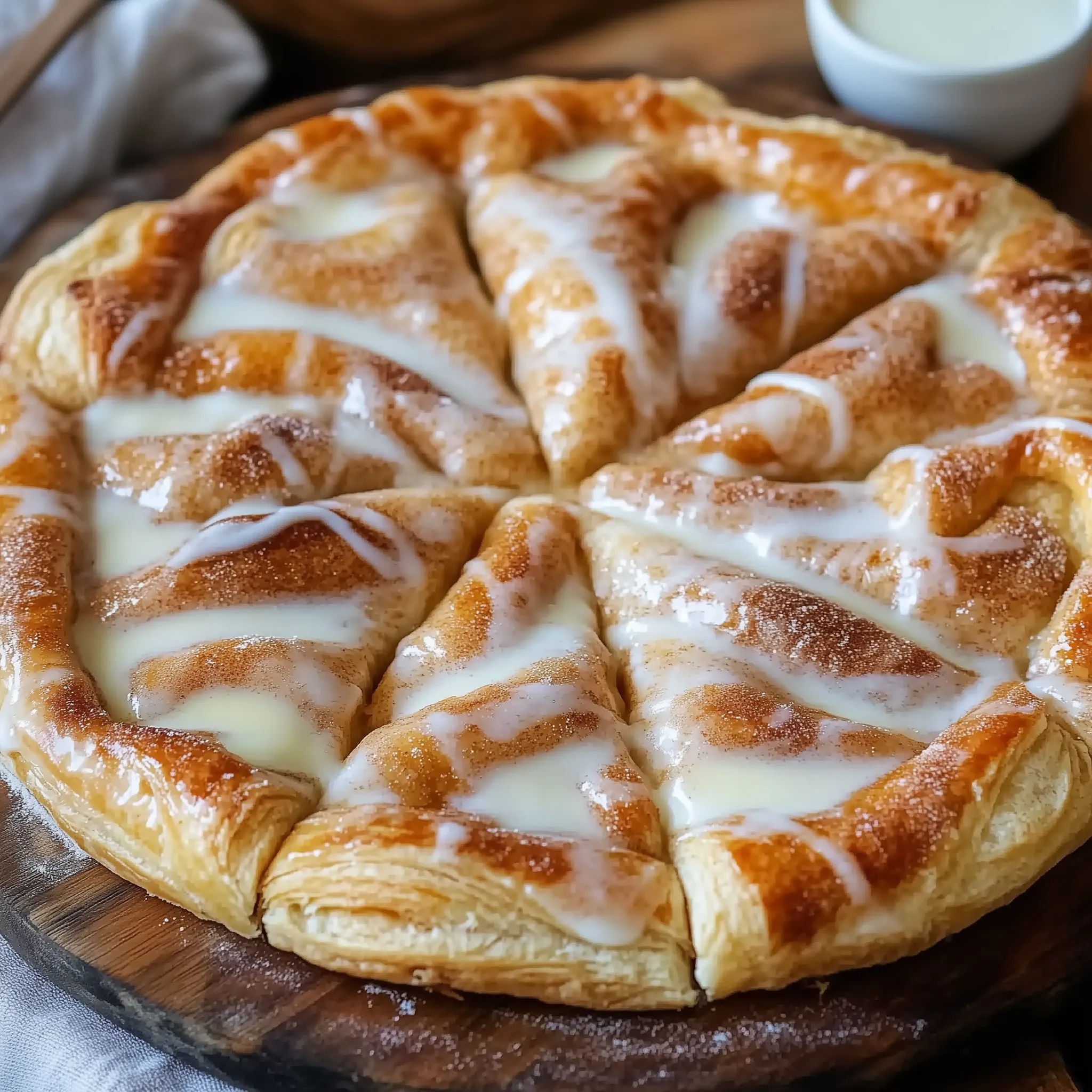 Schnelle Zimt-Pizza aus Croissant-Teig