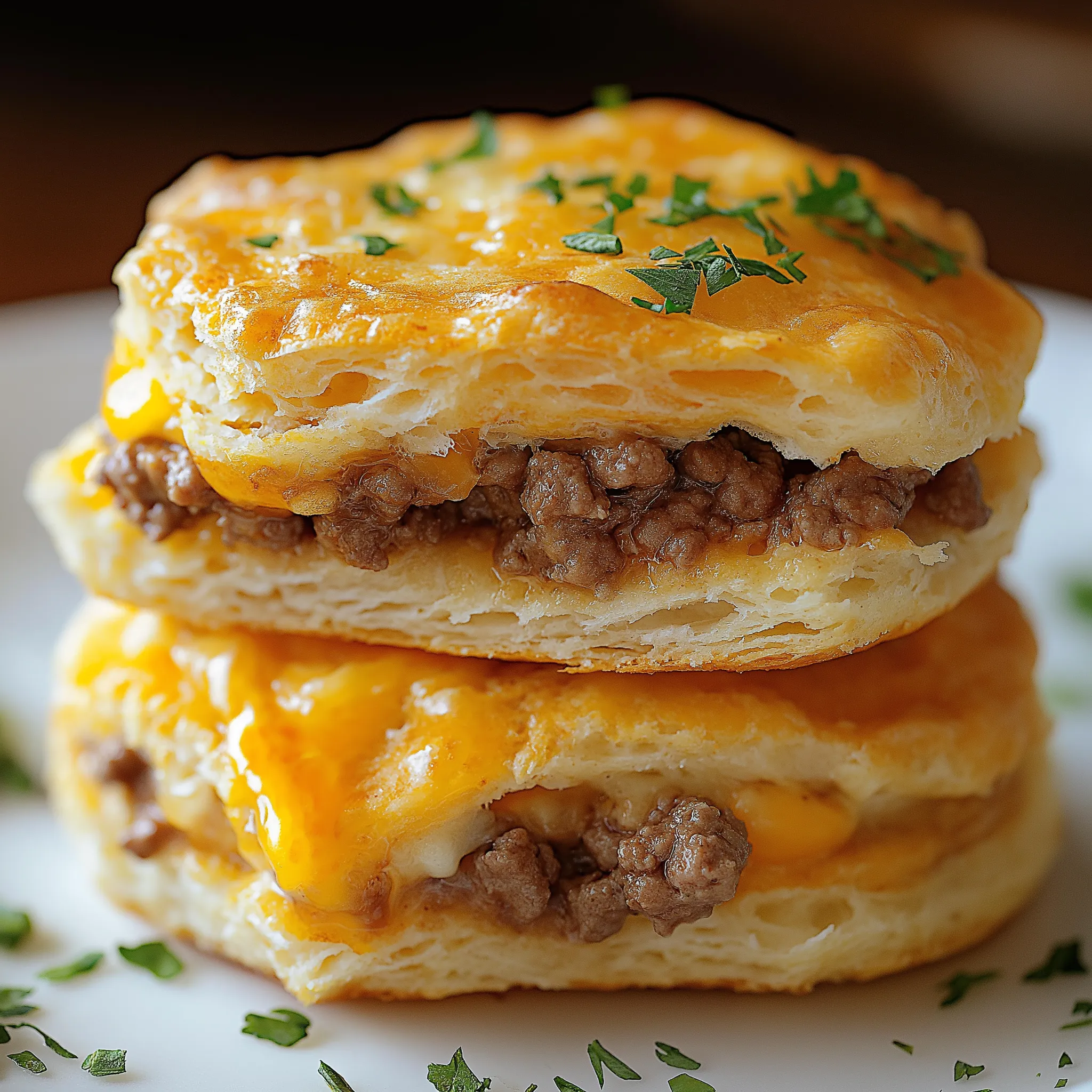 Kekse Mit Bœuf Hackfleisch und Cheddar