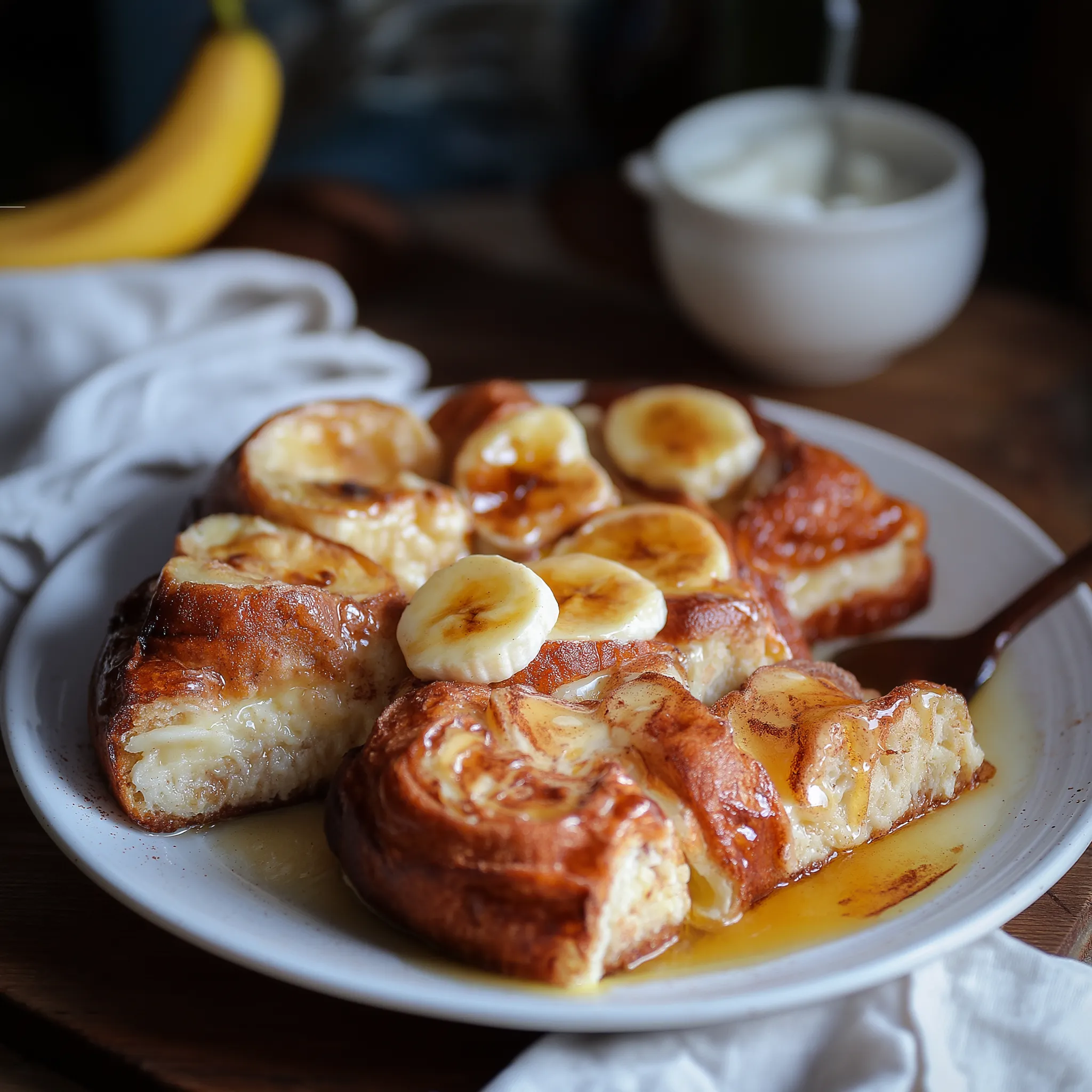 Brioche French Toast mit Bananen - Köstliches Gericht
