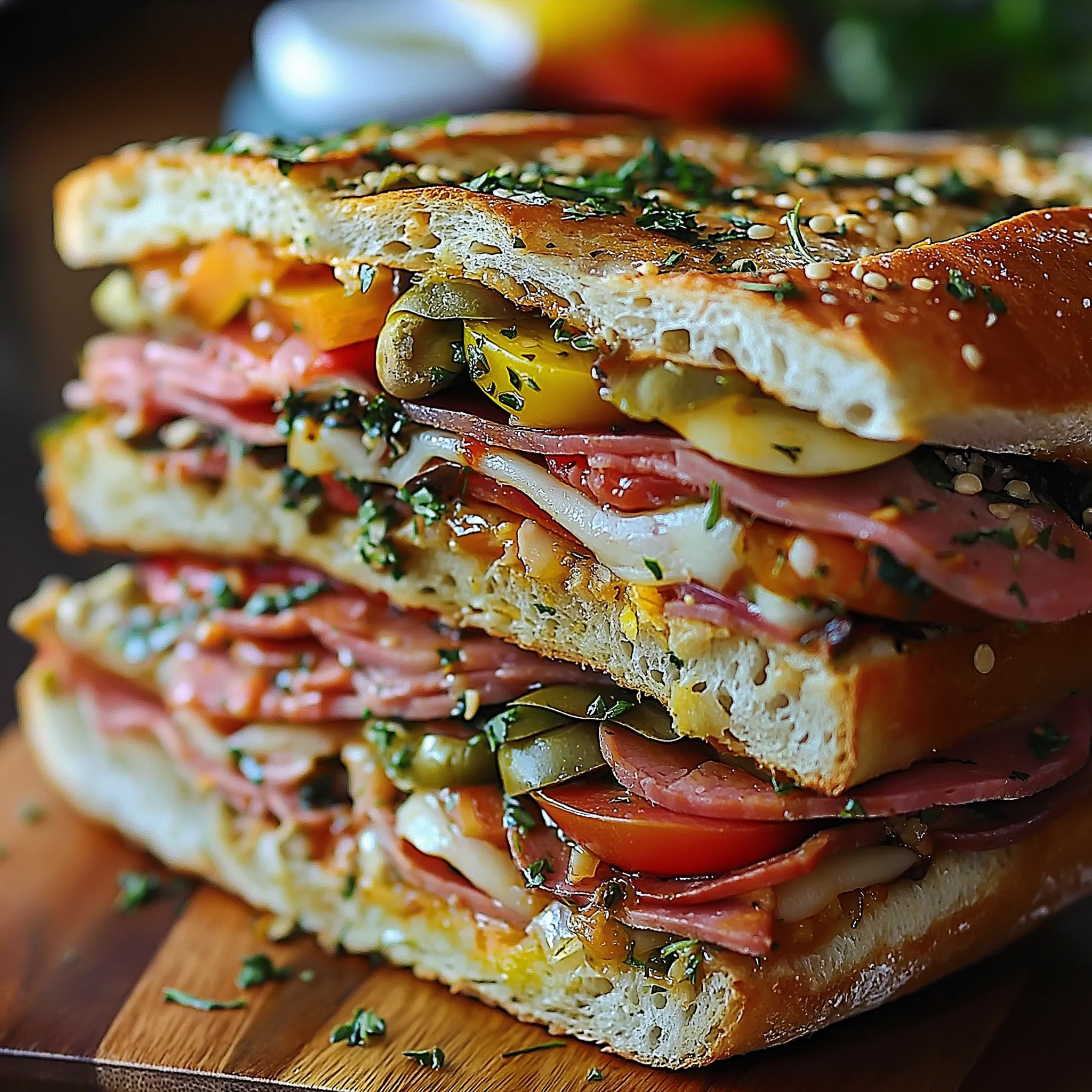 Italienisches Muffuletta Sandwich - Traditionelle Zubereitung