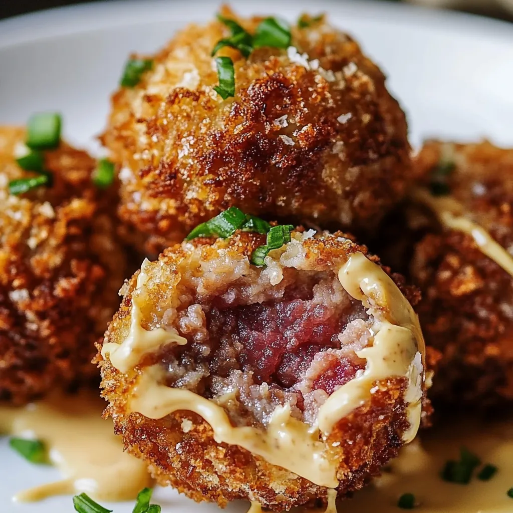 Knusprige Reuben-Bällchen - Partyhäppchen