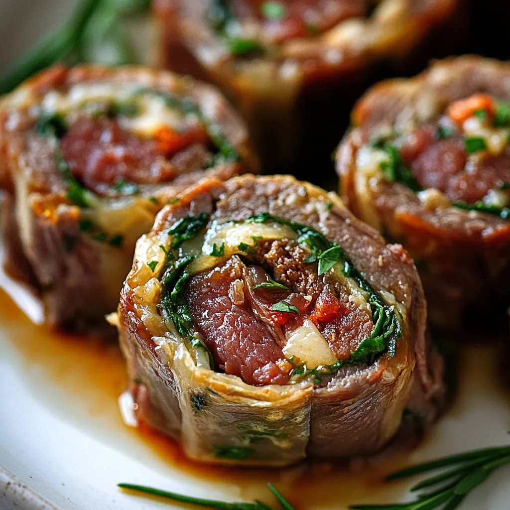 Gefüllte Rinderrouladen - Gastronomisches Gericht