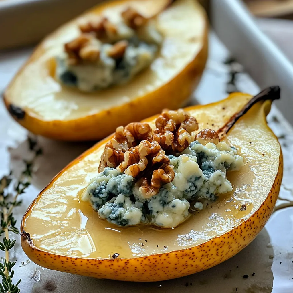 Gefüllte Birnen mit Blauschimmelkäse - Raffinierte Köstlichkeit