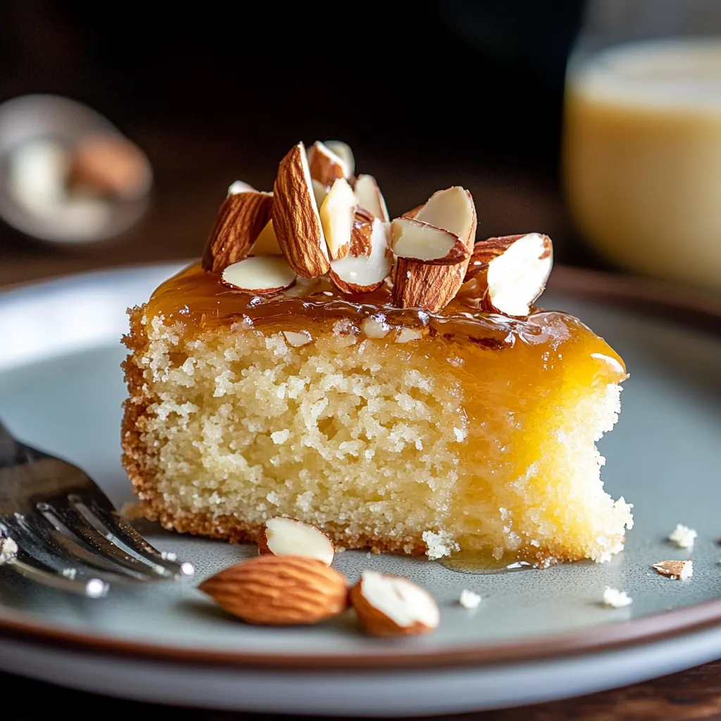 Mandelkuchen Getränkt mit Honig