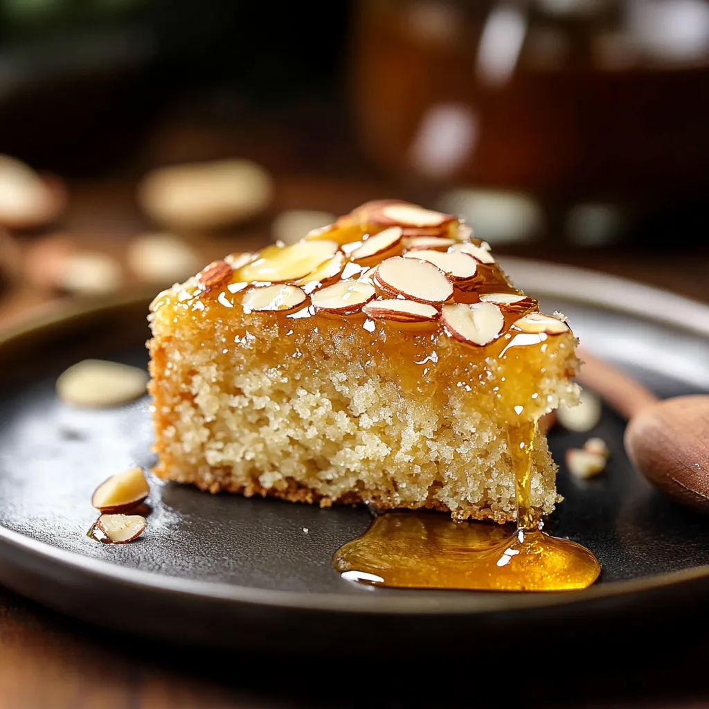 Mandelkuchen mit Honig getränkt - Leckeres Gebäck