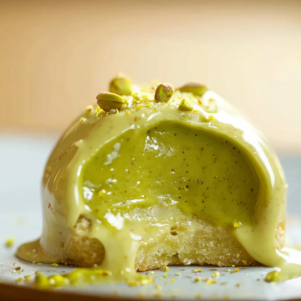 Weichfließender Pistazien-Kuchen