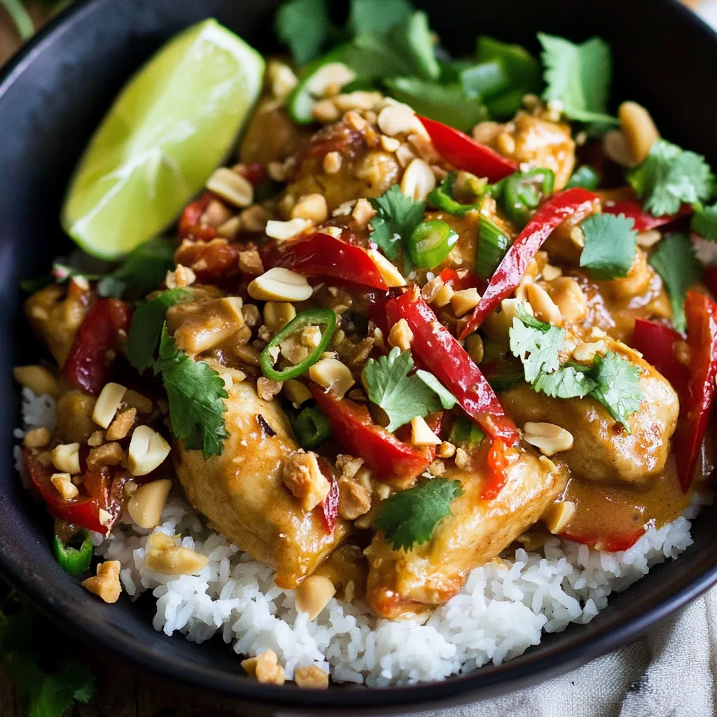 Würziges Thaï Poulet mit Cacahuète - Aromatisch und Verführerisch