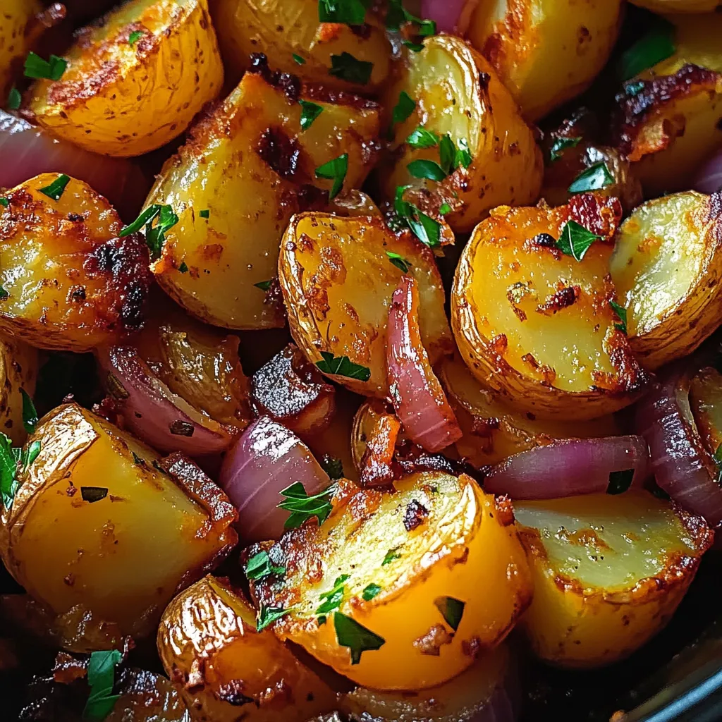 Ofenkartoffeln mit gebratenen Zwiebeln