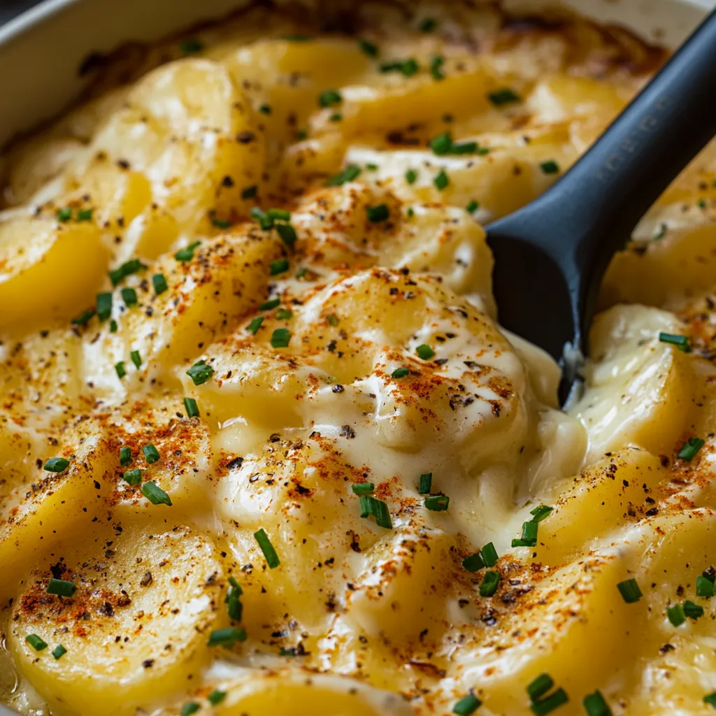 Köstliches Delmonico Kartoffelgratin