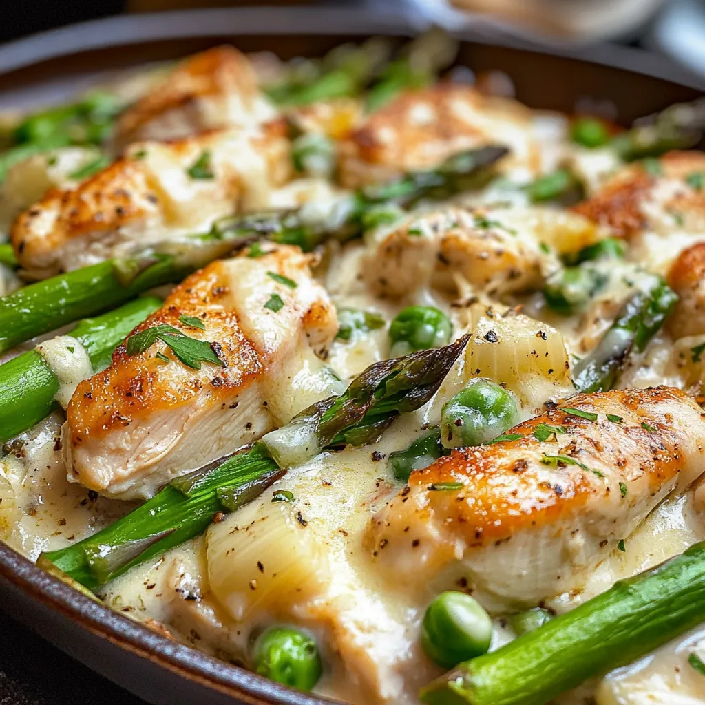 Knuspriges Huhn mit Spargel