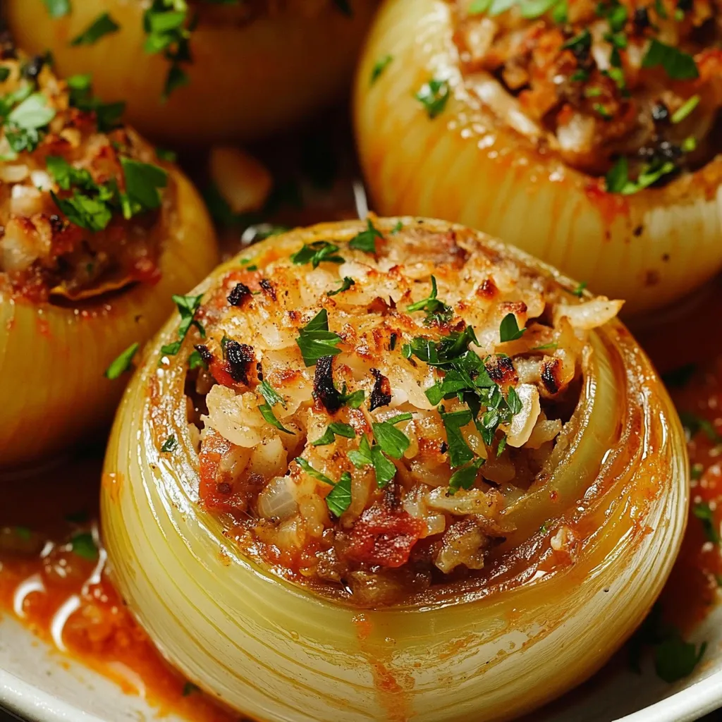Gefüllte Zwiebeln Griechisch