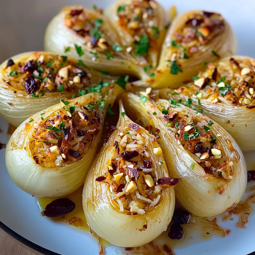 Gefüllte Zwiebeln mit Safranreis | Mediterrane Spezialität