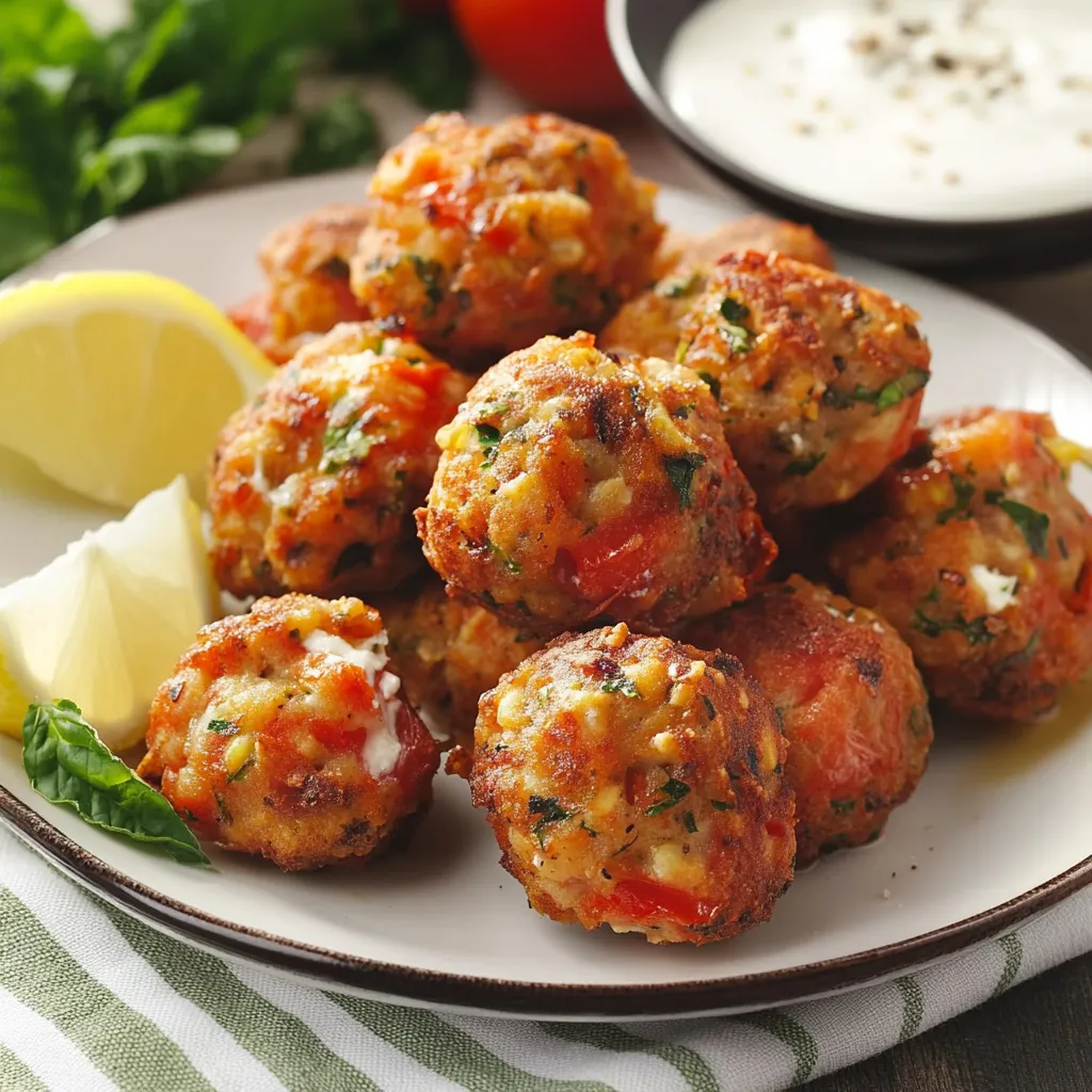 Griechische Tomatenbällchen | Einfacher Snack