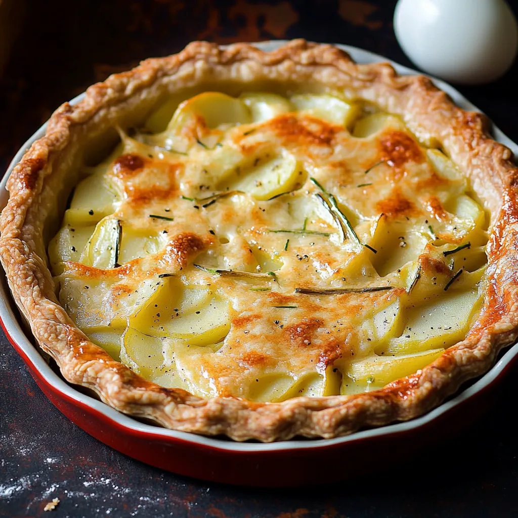 Lauch und Kartoffel Tarte, französischer Klassiker