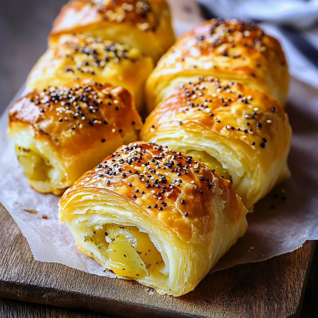 Käse-Zwiebel-Röllchen – unwiderstehliche Snacks