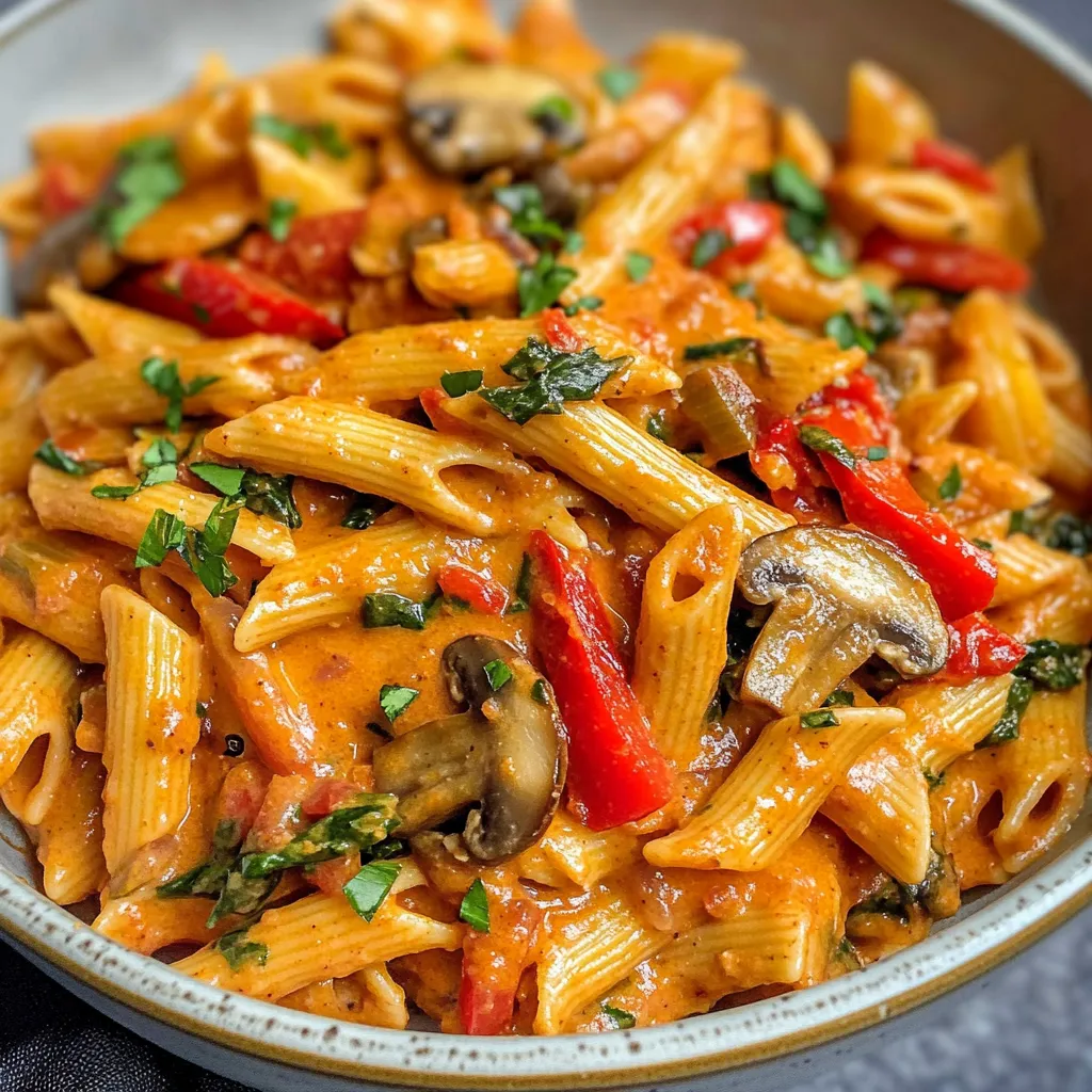 Vegane Cremepasta im Fajita-Stil